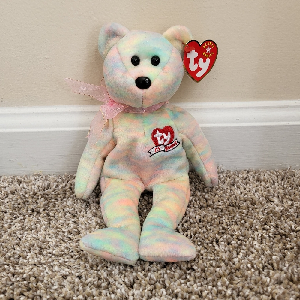 Celebrate the 15 Year Anniversary Bear 2001 Ty Beanie Baby Plush